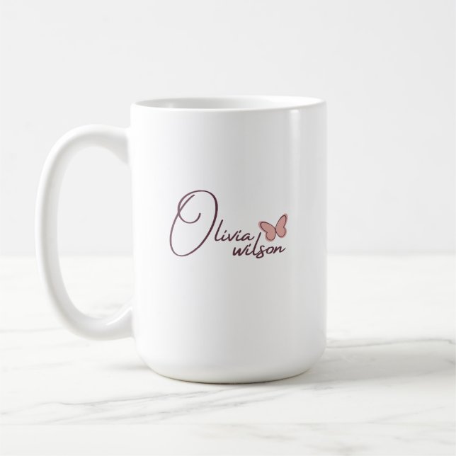 De Café caneca personalizada, nome personalizado, (Esquerda)