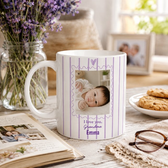 De Café Caneca Personalizada para Avó com Foto do Bebê (Criador carregado)