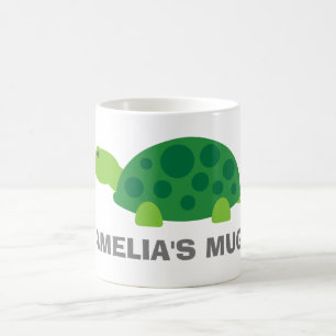 De Café Caneca personalizada para crianças com tartaruga v