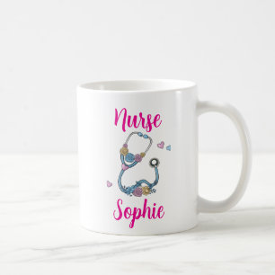 De Café Caneca personalizada para enfermeira com nome / Ag