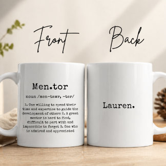 De Café Caneca Personalizada para Mentor, Nome Personaliza