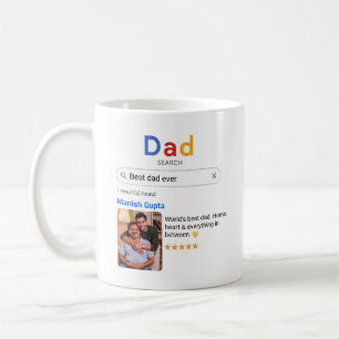 De Café Caneca Personalizada para Pai com Foto, Nome e Tex