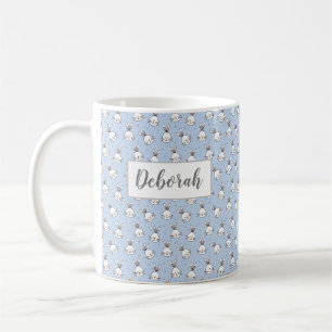 De Café Caneca Personalizada Páscoa Coelhinhos Brancos