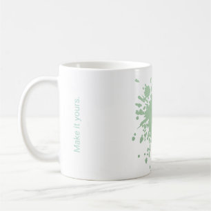 De Café Caneca Personalizada Planta Pastel Mint – Faça a S