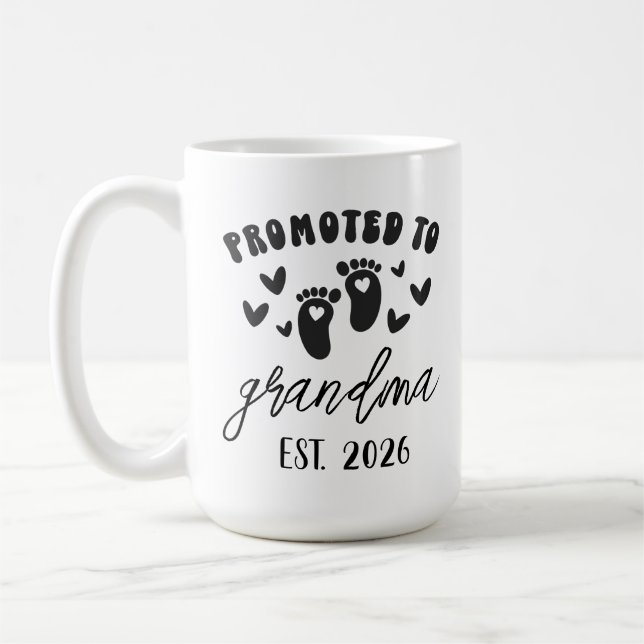 De Café Caneca Personalizada Promovida a Avó ~ Est  (Esquerda)