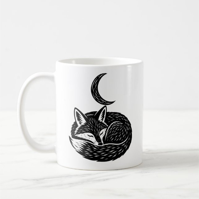 De Café Caneca Personalizada Raposa & Lua (Esquerda)