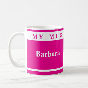 De Café Caneca Personalizada Rosa Fundo