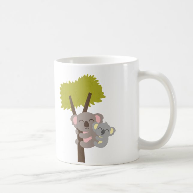 De Café Caneca Personalizada Ursinho Koala Bebê Abraça a M (Direita)