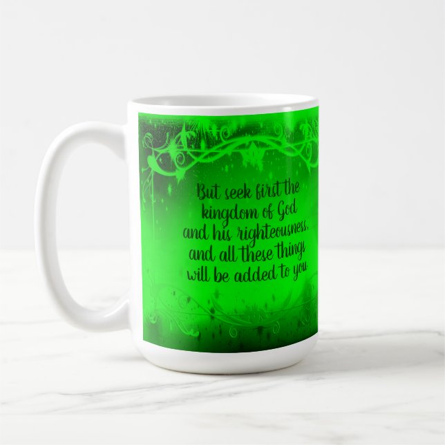 De Café Caneca personalizável com versículo bíblico - 15 o (Esquerda)