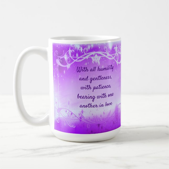 De Café Caneca personalizável com versículo bíblico - 445  (Esquerda)