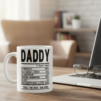 De Café Caneca Personalizável Fatos Nutricionais do Papai