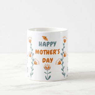 De Café Caneca Pessoal Dia das Mães Simples Laranja e Verd