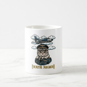 De Café Caneca Piloto Gato Scottish Fold Personalizada   P