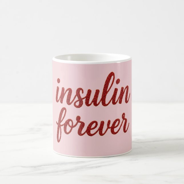 De Café Caneca Pink Insulin Forever. (Centro)