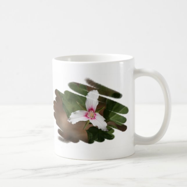 De Café Caneca pintada do wildflower do Trillium (Direita)