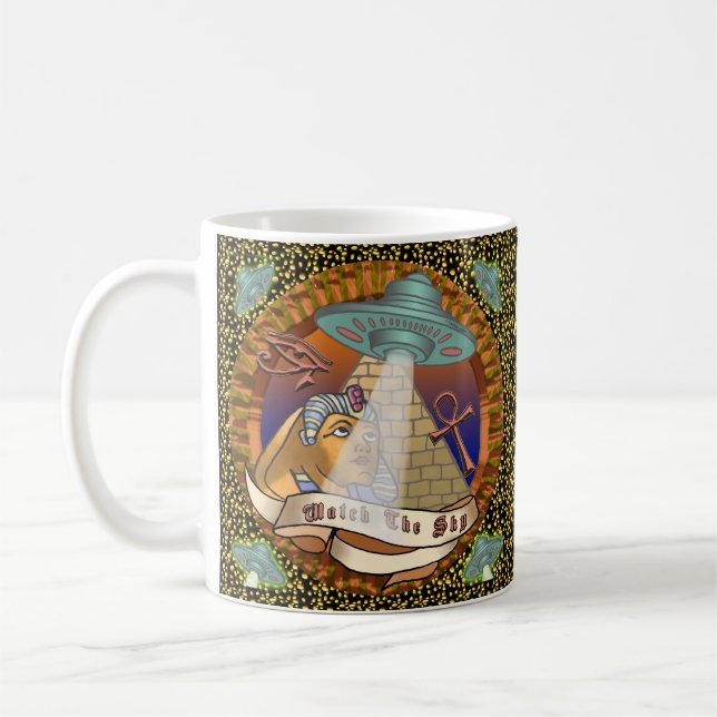 De Café Caneca Pirâmides Espaçonave Alien (Esquerda)