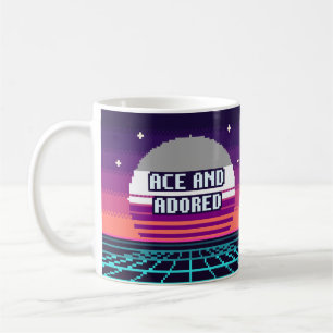 De Café Caneca Pixel Orgulho Ace e Adorado