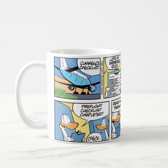 De Café Caneca plana engraçada dos desenhos animados da (Esquerda)