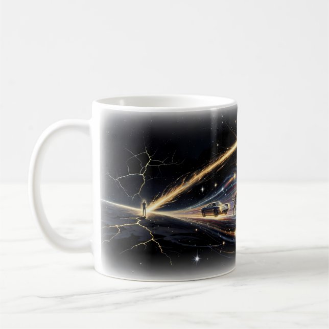 De Café Caneca Poder Tigre Car Vortex Cósmico Estrelas (Esquerda)