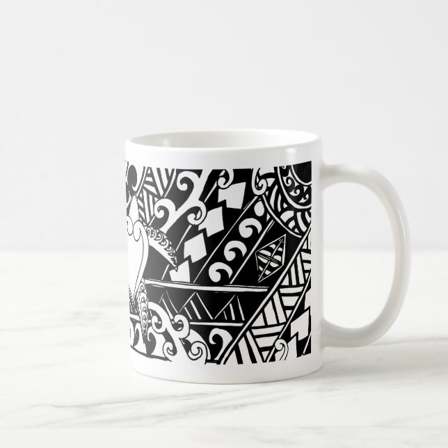 De Café Caneca Polinésia Tartaruga Tribal (Direita)