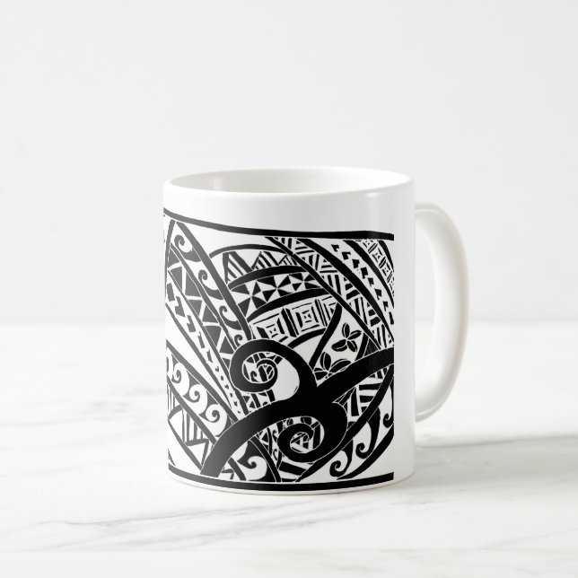 De Café Caneca Polinésia Tribal (Frente Esquerda)