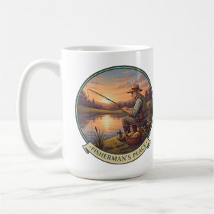 De Café Caneca presente para pescador relaxando