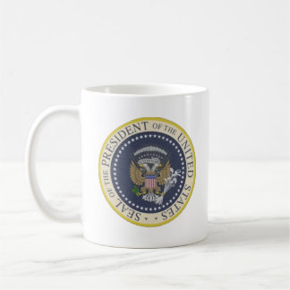 De Café caneca presidencial falsificada do selo
