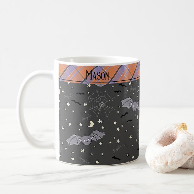 De Café Caneca Preta Assustadora Fofa para Crianças (Com Donut)