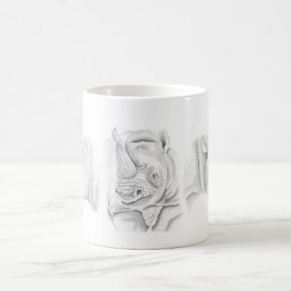 De Café Caneca preta do rinoceronte