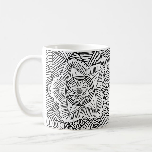 De Café Caneca preta e branca (Esquerda)
