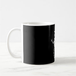 De Café Caneca preto e branco da vassoura do chapéu do