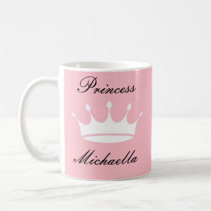 DE CAFÉ CANECA PRINCESA EM COR ROSA BONITA