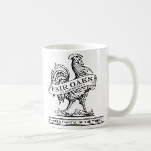 De Café Caneca principal da galinha branca/preto