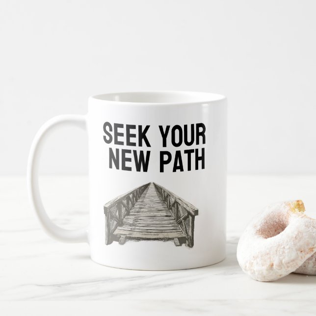 De Café caneca Procure Seu Novo Caminho (Com Donut)