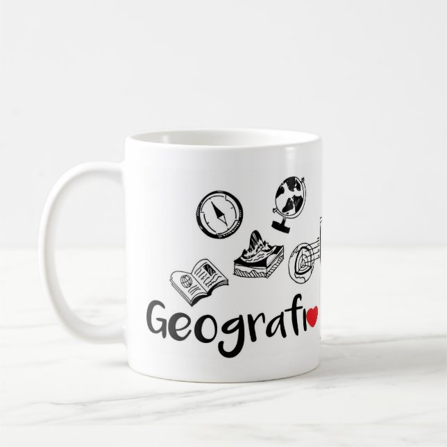 De Café Caneca Profissão Geografia 325ml (Esquerda)