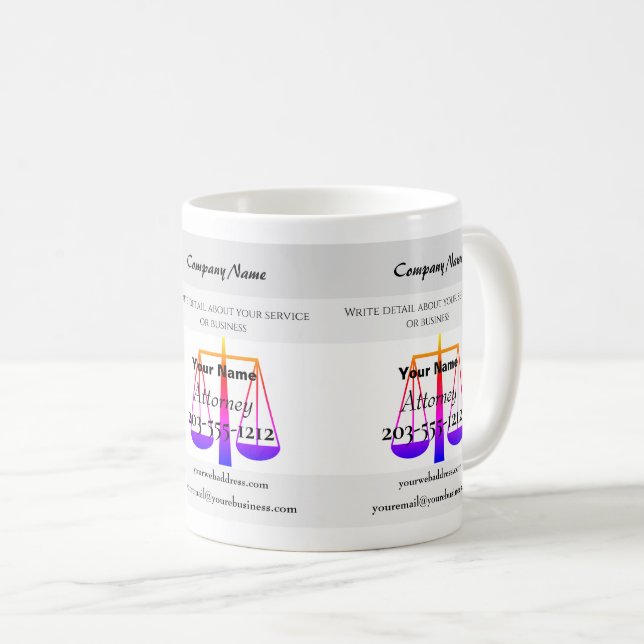 De Café Caneca Promocional para Advogado - HAMbyWG (Frente Esquerda)
