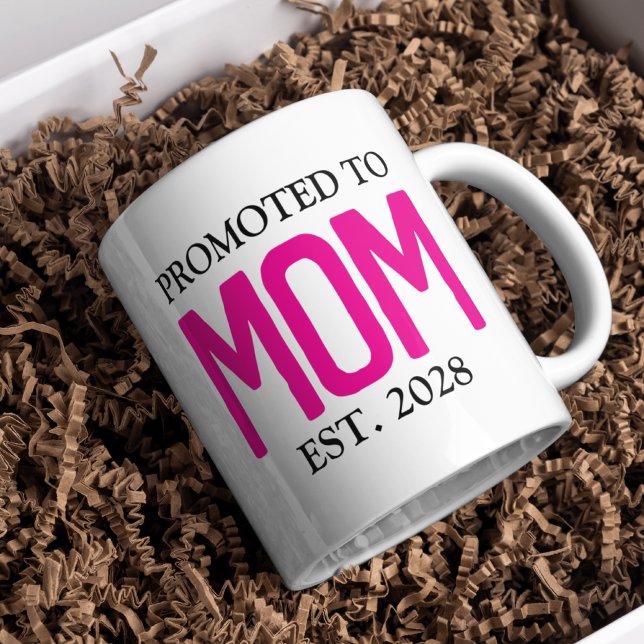 De Café Caneca Promovida a Mamãe, Presente Personalizado p (promoted to mom mug, new mom gift, expecting mom gift, baby shower mug, pregnancy reveal mug,)