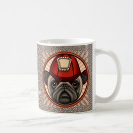 De Café Caneca Pug Bombeiro