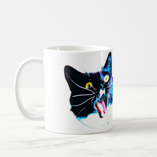 De Café Caneca que do gato "eu vim, mim viu, I FRAZZED, (Esquerda)
