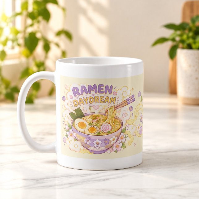 De Café Caneca Ramen Devaneio Ramen Pastel (Ramen Daydream Pastel Ramen Mug — digital mockup.)