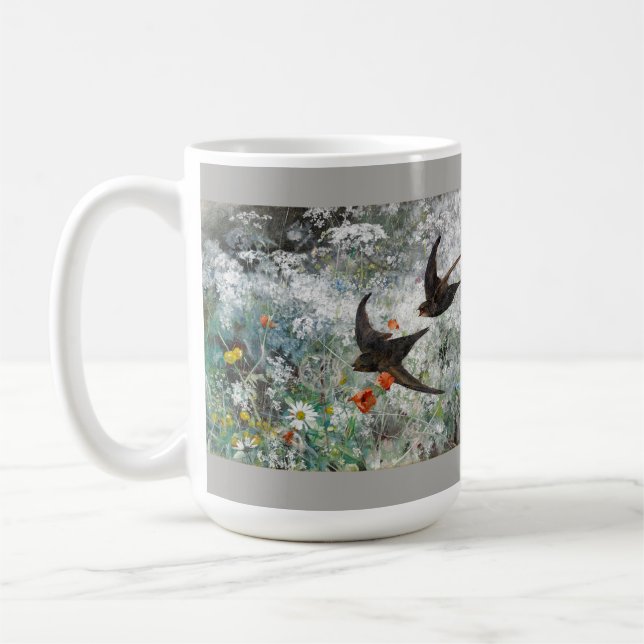 De Café Caneca rápida dos animais selvagens da flor do (Esquerda)