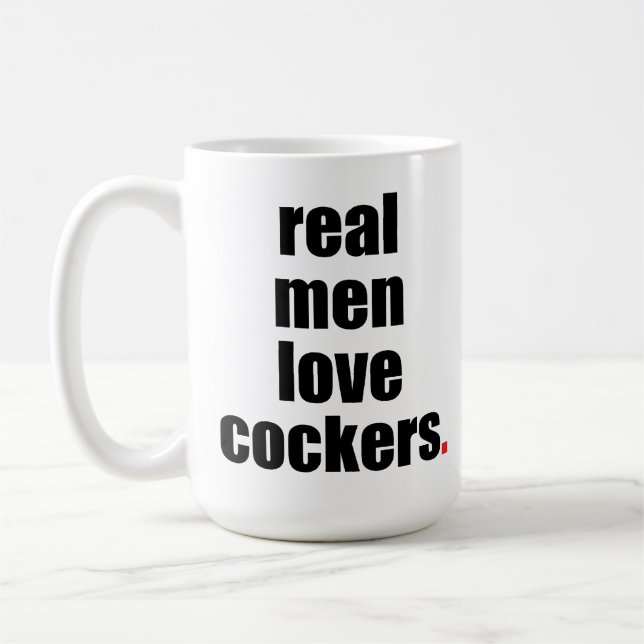 De Café Caneca real dos Cockers do amor dos homens (Esquerda)