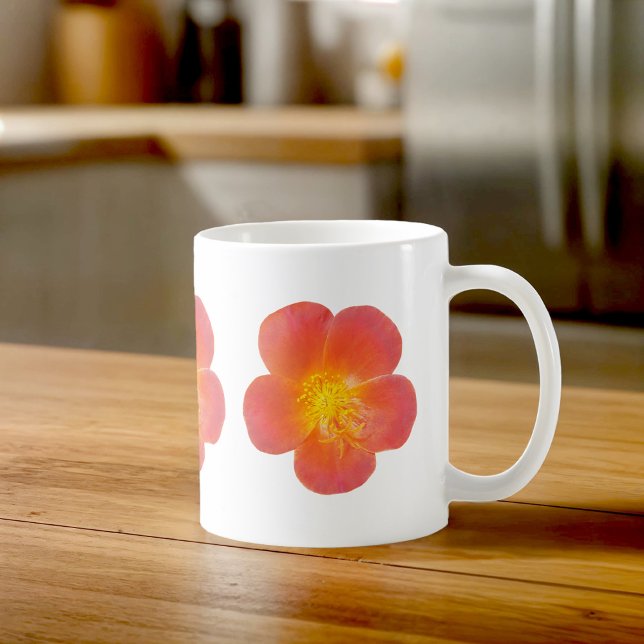 De Café Caneca Red Moss Roses (Mug with red moss roses)