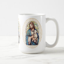 Caneca Religiosa com Deus segurando um Cordeiro