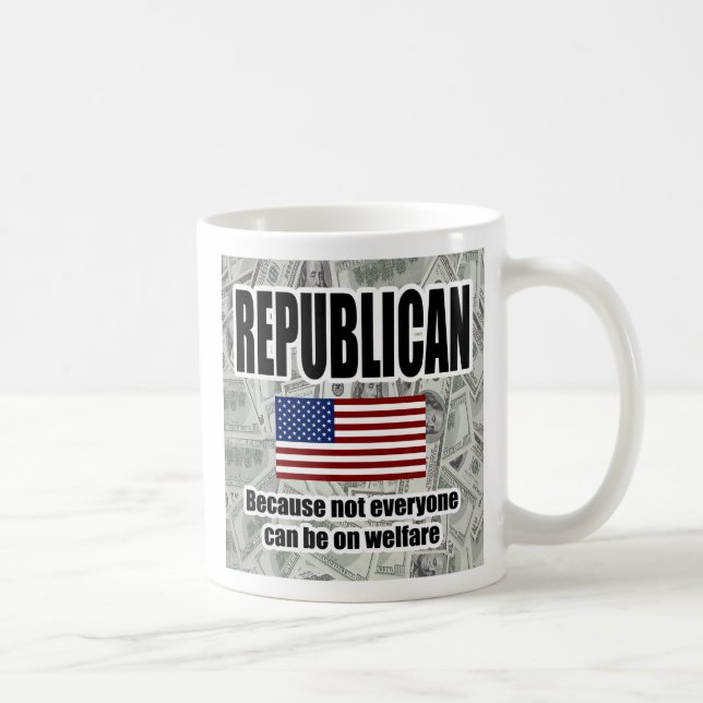 De Café Caneca republicana engraçada do bem-estar (Direita)