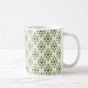 De Café Caneca retro da luz das estrelas, verde azeitona