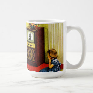 De Café Caneca retro do bebendo da família da tevê