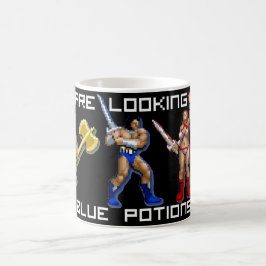 De Café Caneca retro do blizzard dourado do machado