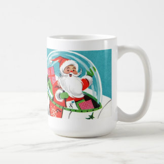 De Café Caneca retro do Natal do papai noel da nave