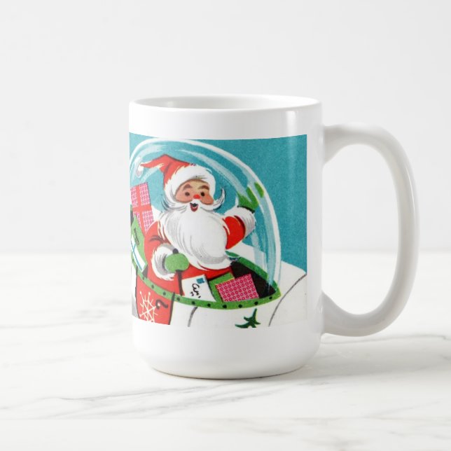 De Café Caneca retro do Natal do papai noel da nave (Direita)
